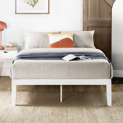 16 Inch Classic Solid Wood Platform Bed Frame in Multiple Finishes