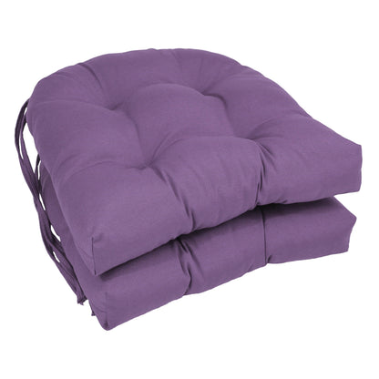 16-inch U-Shaped Indoor Twill Chair Cushions (Set of 2, 4, or 6) - 16 x 16