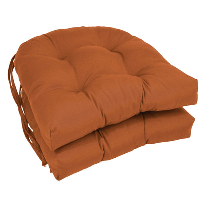 16-inch U-Shaped Indoor Twill Chair Cushions (Set of 2, 4, or 6) - 16 x 16