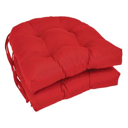16-inch U-Shaped Indoor Twill Chair Cushions (Set of 2, 4, or 6) - 16 x 16