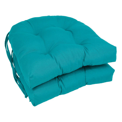 16-inch U-Shaped Indoor Twill Chair Cushions (Set of 2, 4, or 6) - 16 x 16
