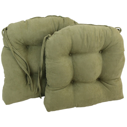 16-inch U-shaped Indoor Microsuede Chair Cushions (Set of 2, 4, or 6)