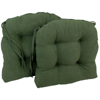 16-inch U-shaped Indoor Microsuede Chair Cushions (Set of 2, 4, or 6)