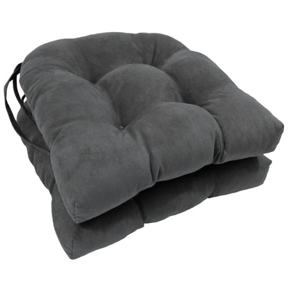 16-inch U-shaped Indoor Microsuede Chair Cushions (Set of 2, 4, or 6)