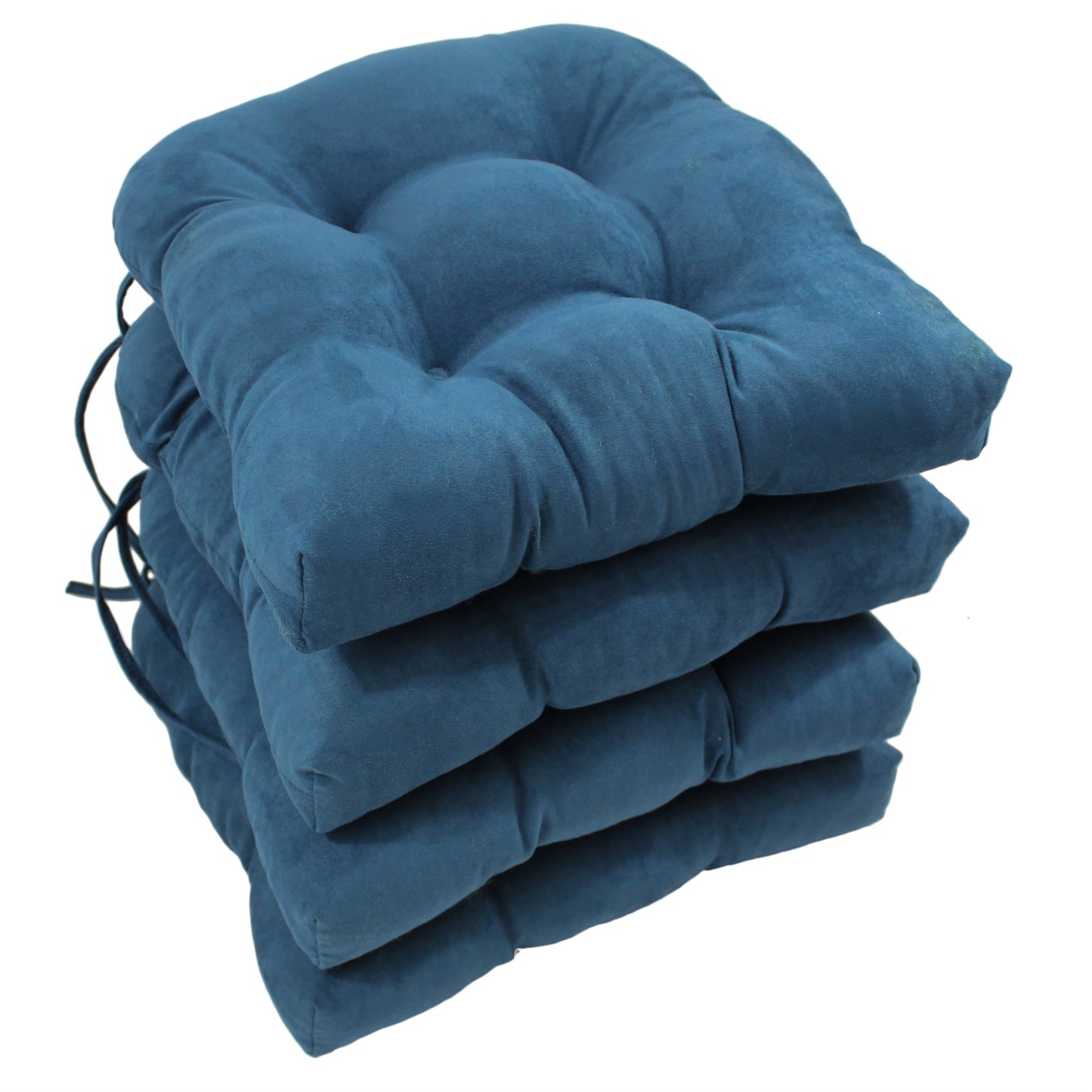 16-inch U-shaped Indoor Microsuede Chair Cushions (Set of 2, 4, or 6)