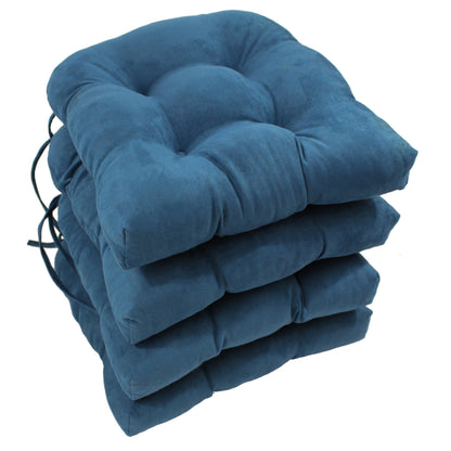 16-inch U-shaped Indoor Microsuede Chair Cushions (Set of 2, 4, or 6)