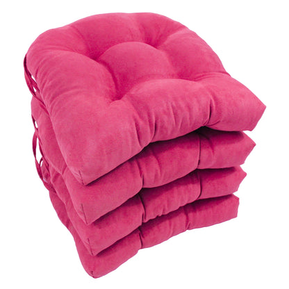16-inch U-shaped Indoor Microsuede Chair Cushions (Set of 2, 4, or 6)