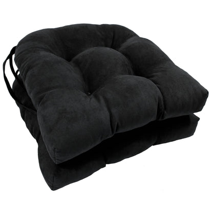 16-inch U-shaped Indoor Microsuede Chair Cushions (Set of 2, 4, or 6)