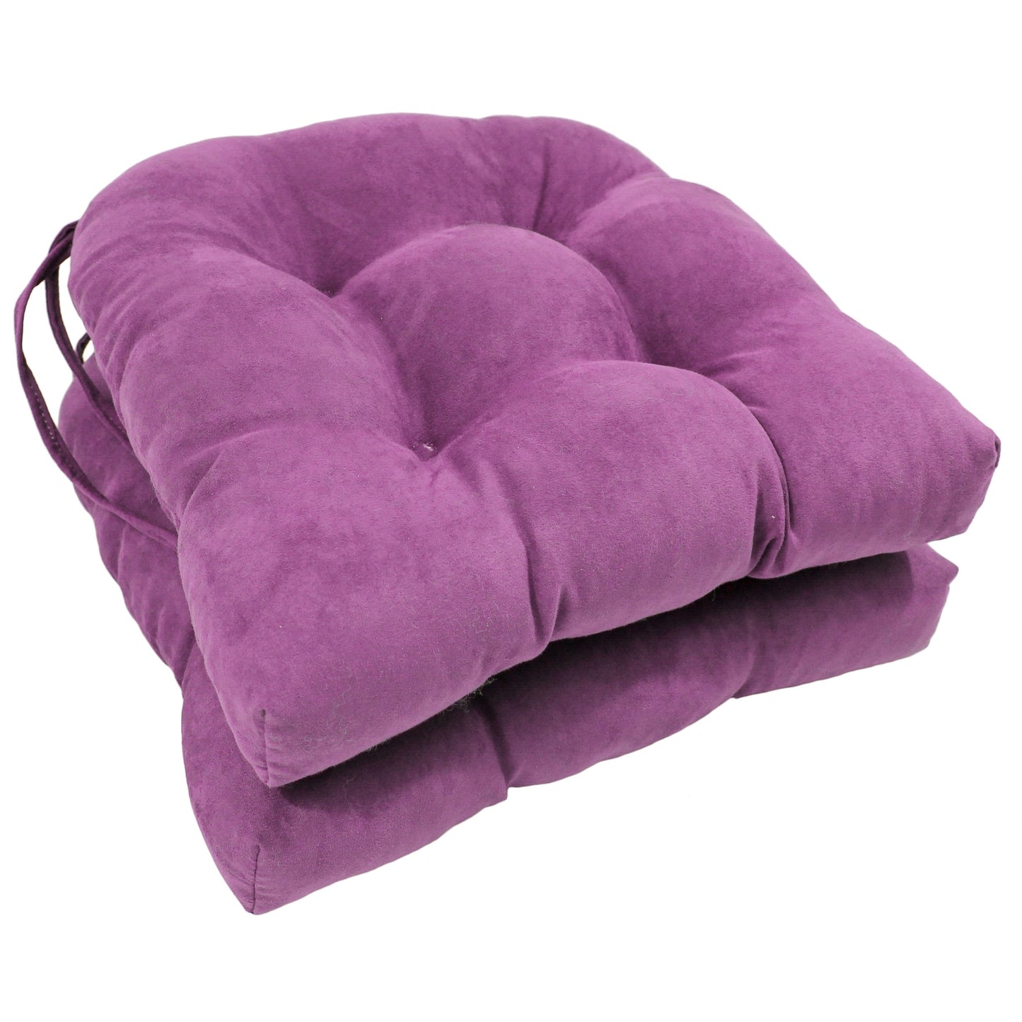 16-inch U-shaped Indoor Microsuede Chair Cushions (Set of 2, 4, or 6)