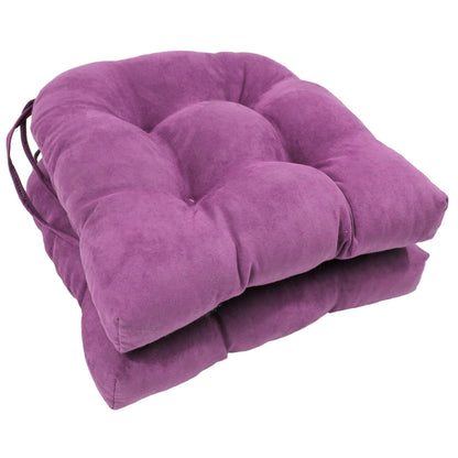 16-inch U-shaped Indoor Microsuede Chair Cushions (Set of 2, 4, or 6)