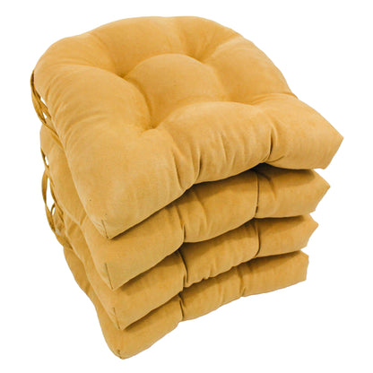 16-inch U-shaped Indoor Microsuede Chair Cushions (Set of 2, 4, or 6)