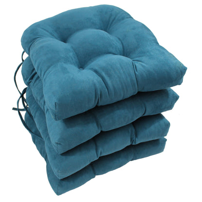 16-inch U-shaped Indoor Microsuede Chair Cushions (Set of 2, 4, or 6)