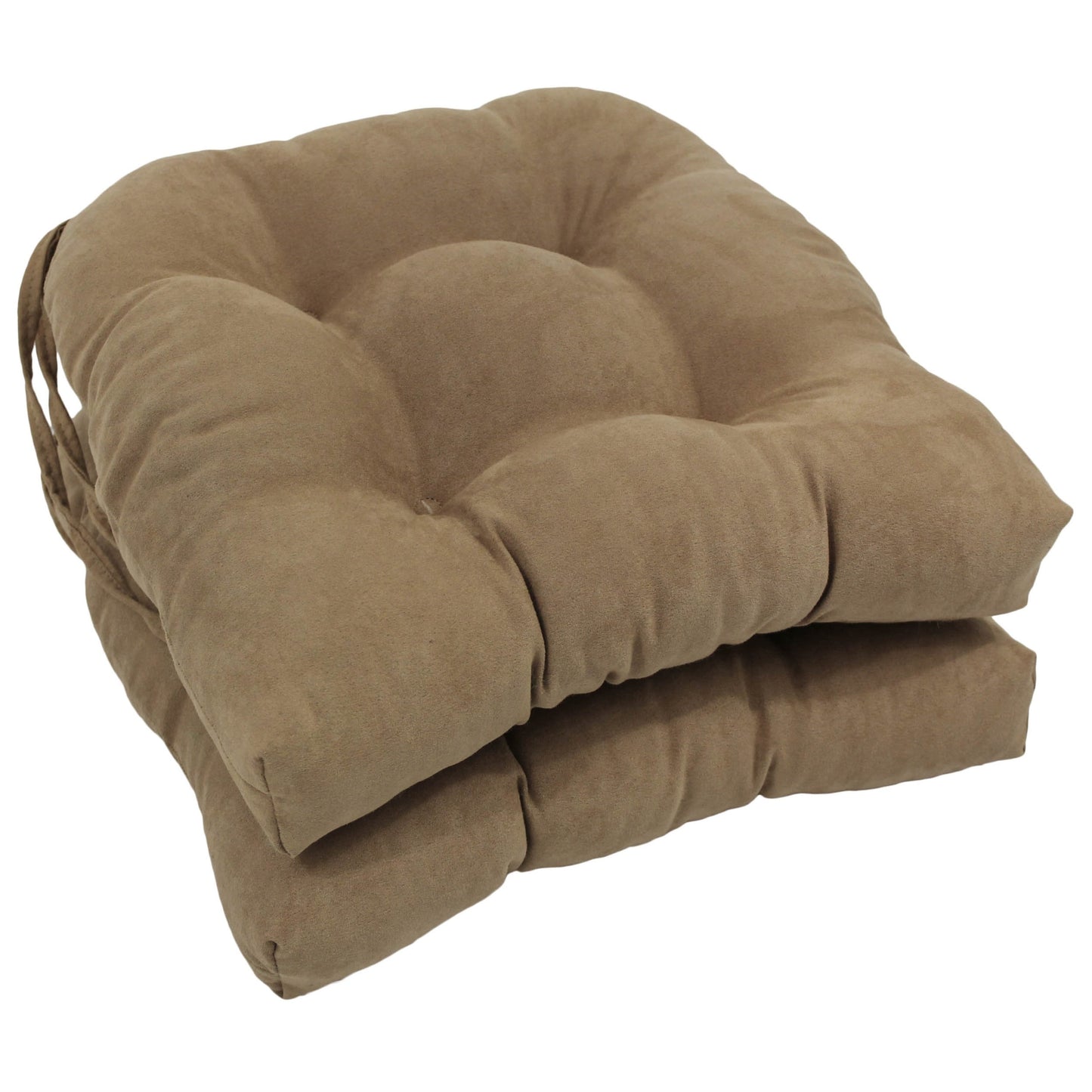16-inch U-shaped Indoor Microsuede Chair Cushions (Set of 2, 4, or 6)