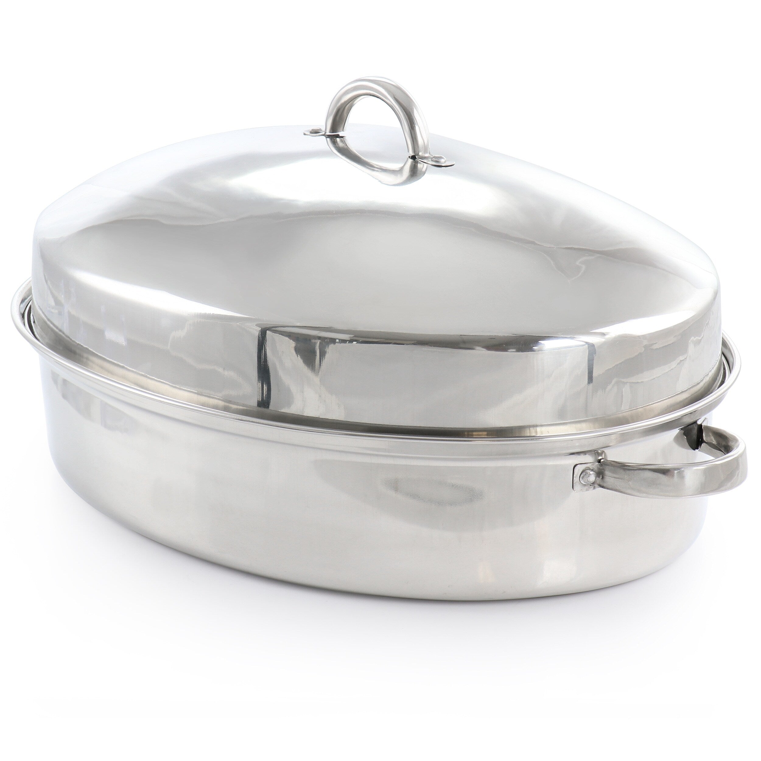 18 Inch Oval Stainless Steel Roaster - 18 Inch