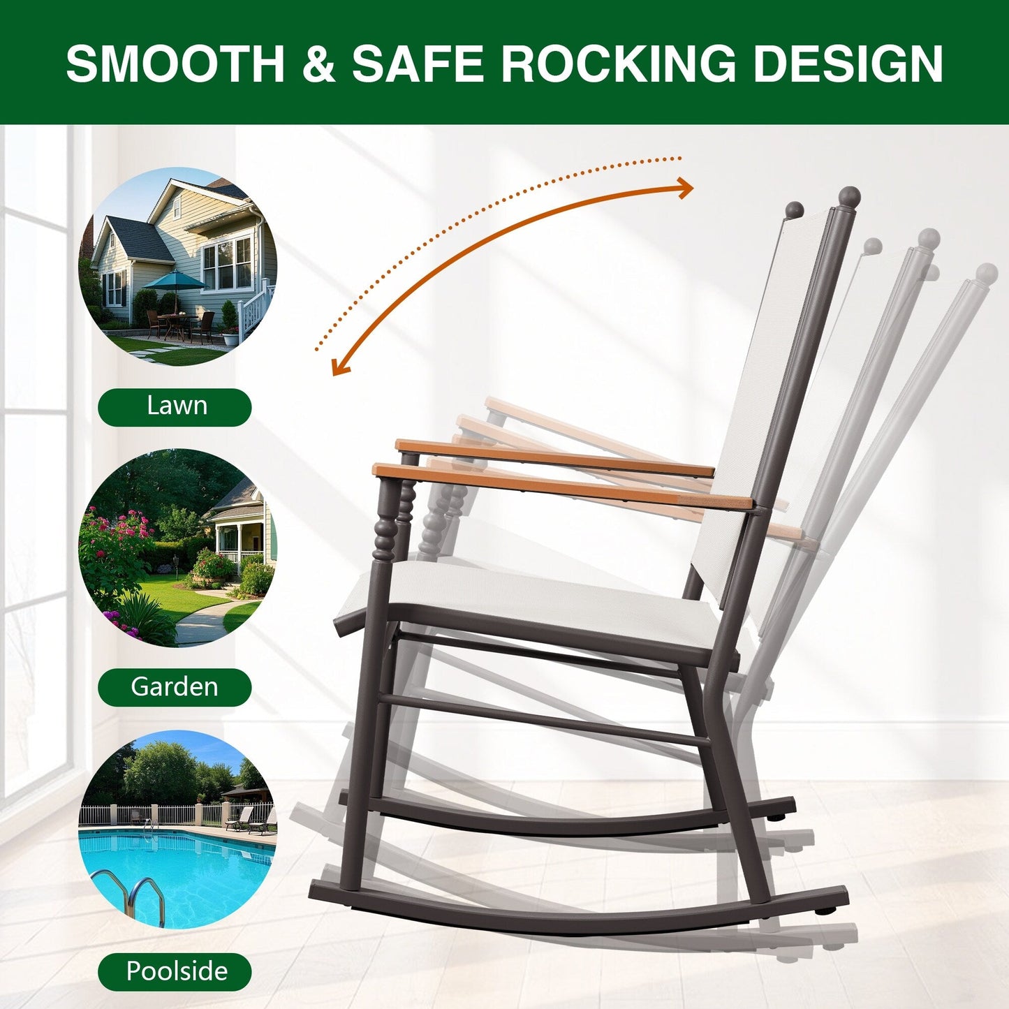 2 - Person Outdoor Patio Rocking Chairs