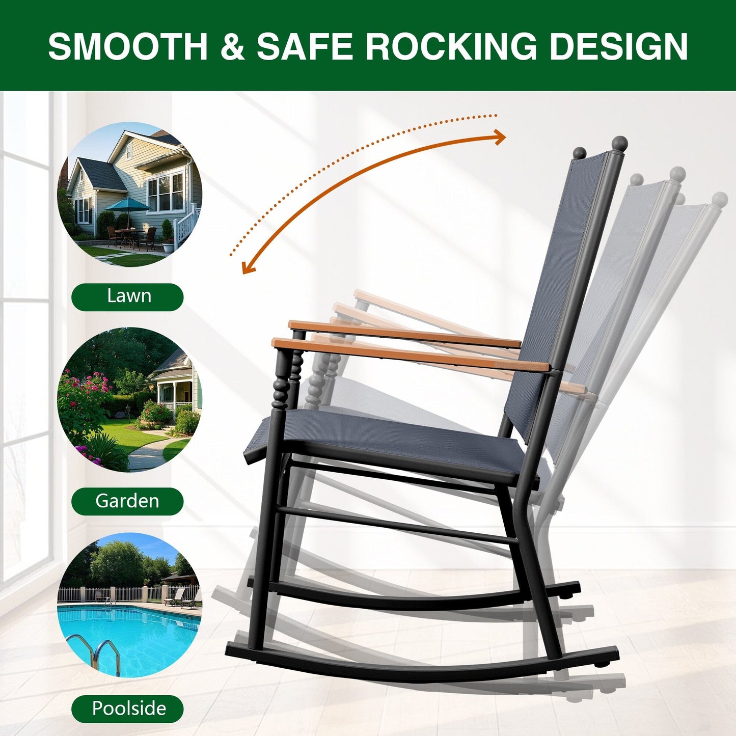 2 - Person Outdoor Patio Rocking Chairs