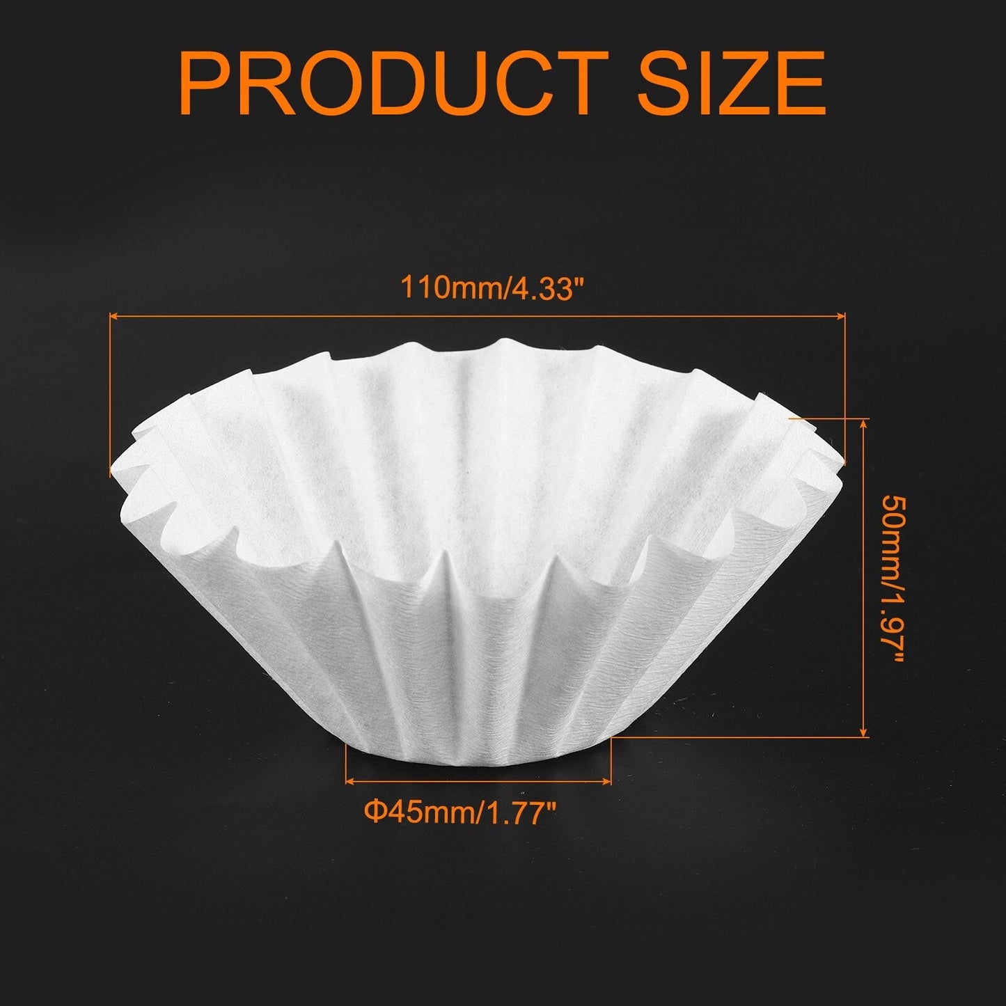 200Pcs Coffee Filters, Disposable Basket Paper Filter Home Office