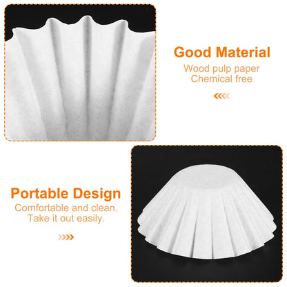 200Pcs Coffee Filters, Disposable Basket Paper Filter Home Office