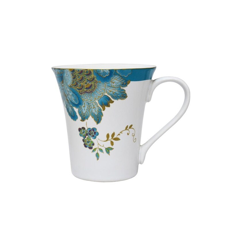 222 Fifth Eliza 16-Piece Porcelain Dinnerware Set, Teal