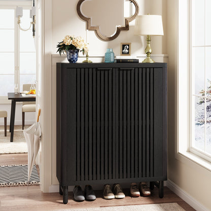 24 Pairs Shoe Storage Cabinet with Door for Entryway Living Room