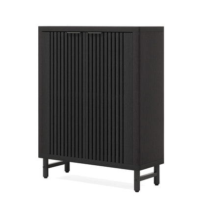 24 Pairs Shoe Storage Cabinet with Door for Entryway Living Room