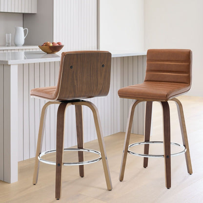 26/29 Faux Leather Swivel Bar/Counter Stools, Set of 2/3