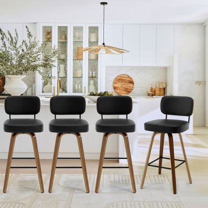 26/29 Swivel Bar Stools/ Counter Stools with Bentwood Legs