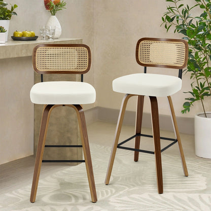26/29 Swivel Bar Stools/ Counter Stools with Bentwood Legs