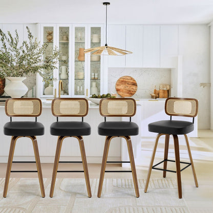 26/29 Swivel Bar Stools/ Counter Stools with Bentwood Legs