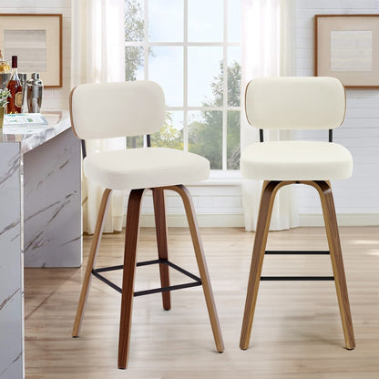 26/29 Swivel Bar Stools/ Counter Stools with Bentwood Legs