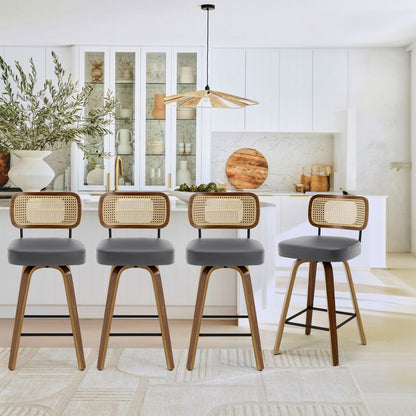 26/29 Swivel Bar Stools/ Counter Stools with Bentwood Legs