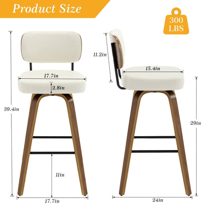 26/29 Swivel Bar Stools/ Counter Stools with Bentwood Legs