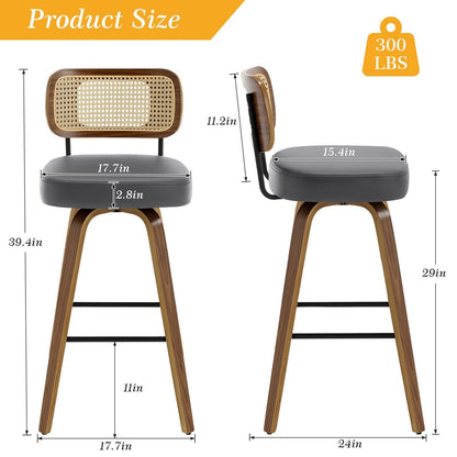 26/29 Swivel Bar Stools/ Counter Stools with Bentwood Legs