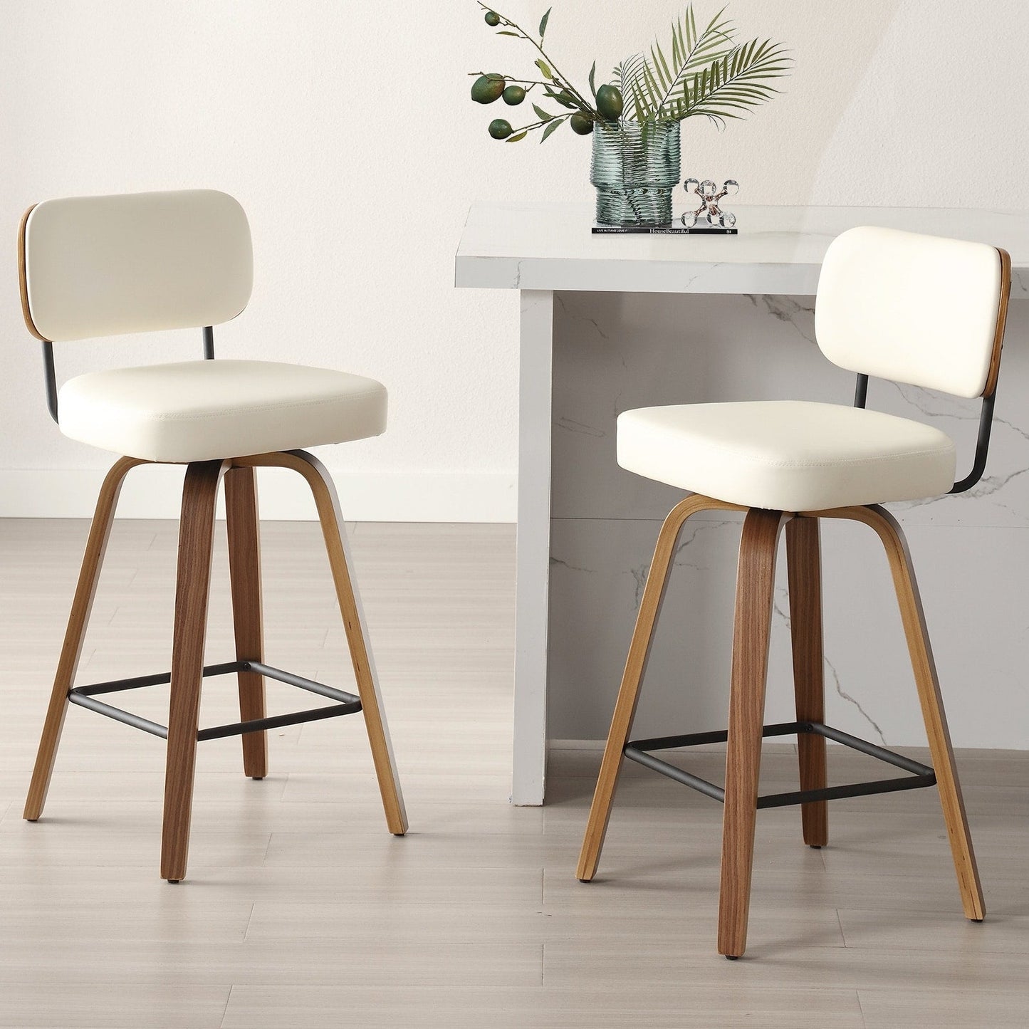 26/29 Swivel Bar Stools/ Counter Stools with Bentwood Legs