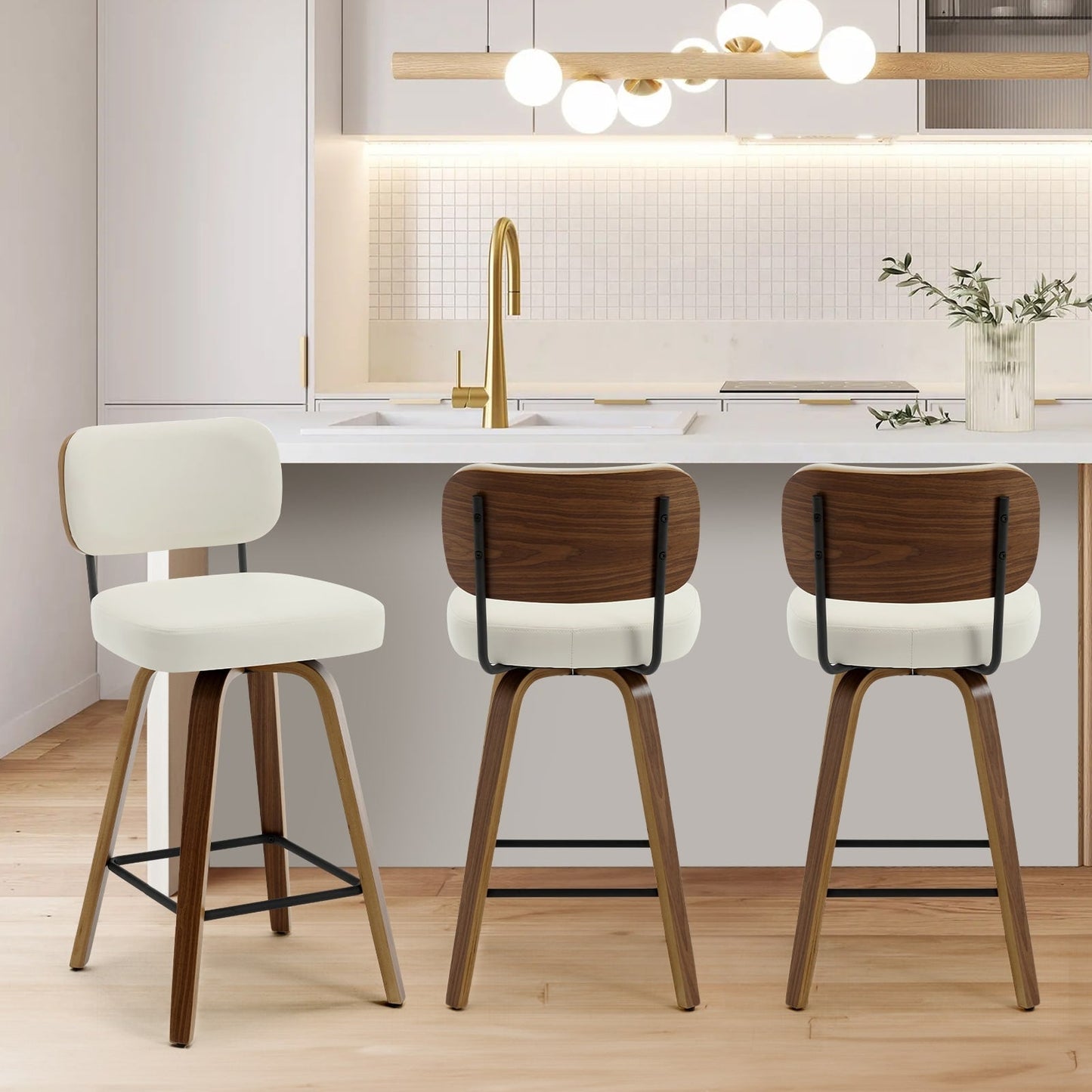 26/29 Swivel Bar Stools/ Counter Stools with Bentwood Legs