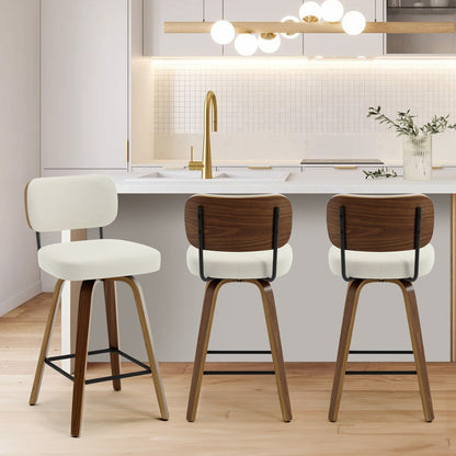 26/29 Swivel Bar Stools/ Counter Stools with Bentwood Legs
