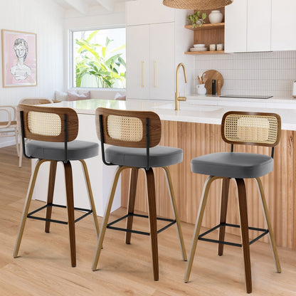 26/29 Swivel Bar Stools/ Counter Stools with Bentwood Legs