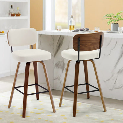 26/29 Swivel Bar Stools/ Counter Stools with Bentwood Legs