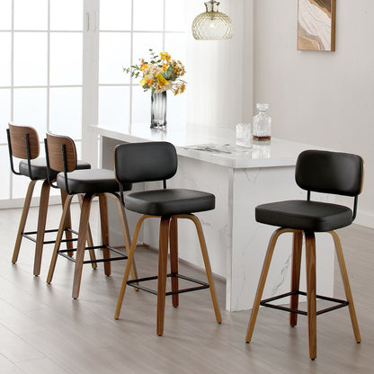 26/29 Swivel Bar Stools/ Counter Stools with Bentwood Legs