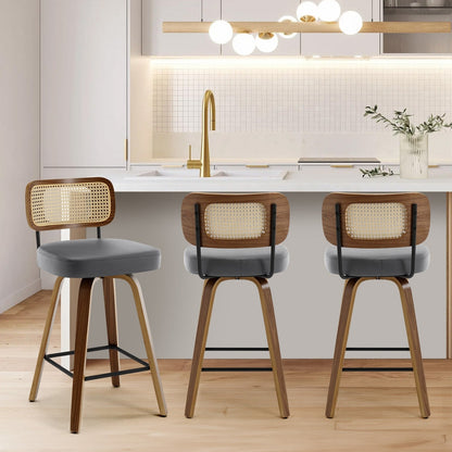 26/29 Swivel Bar Stools/ Counter Stools with Bentwood Legs