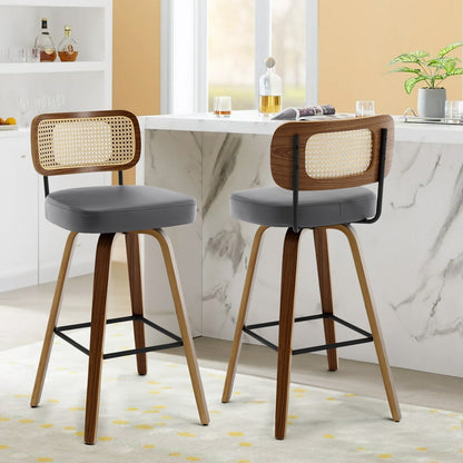 26/29 Swivel Bar Stools/ Counter Stools with Bentwood Legs
