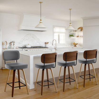 26/29 Swivel Bar Stools/ Counter Stools with Bentwood Legs