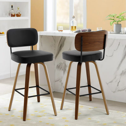 26/29 Swivel Bar Stools/ Counter Stools with Bentwood Legs