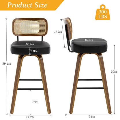 26/29 Swivel Bar Stools/ Counter Stools with Bentwood Legs