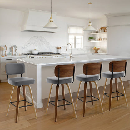 26/29 Swivel Bar Stools/ Counter Stools with Bentwood Legs