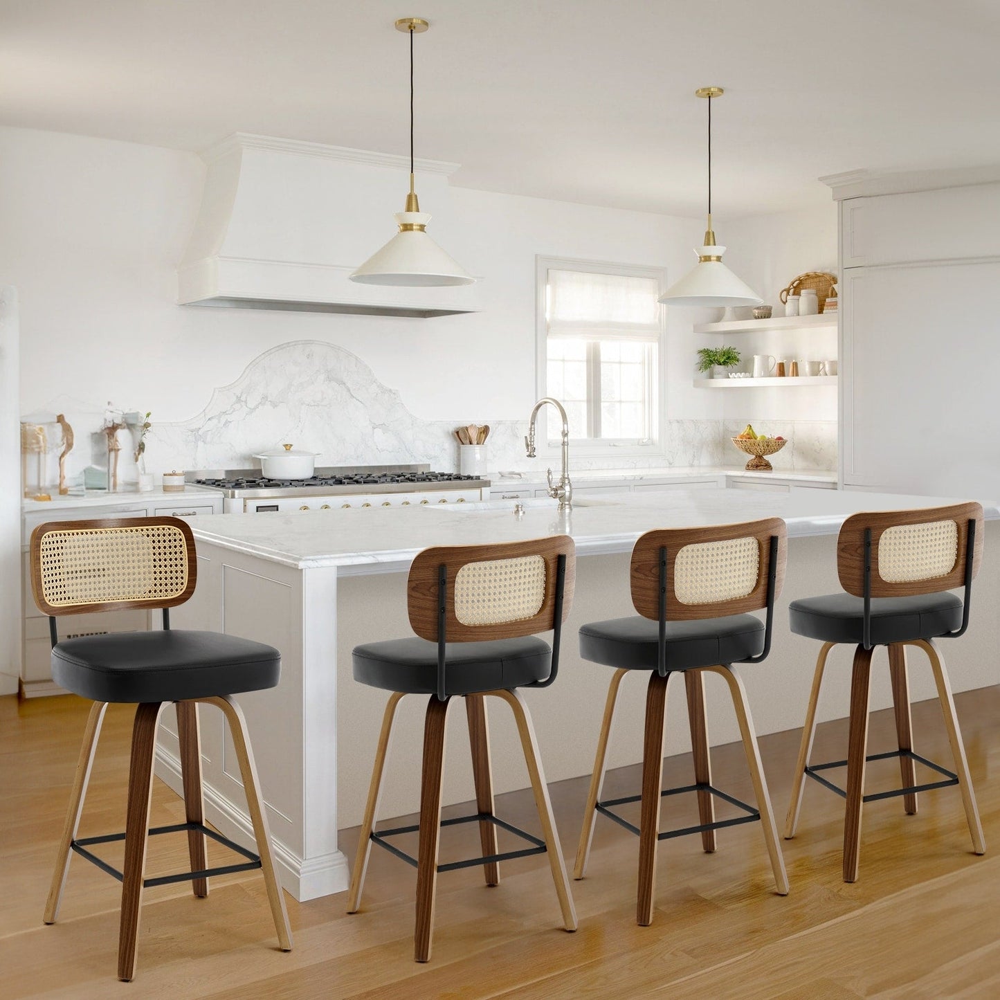 26/29 Swivel Bar Stools/ Counter Stools with Bentwood Legs