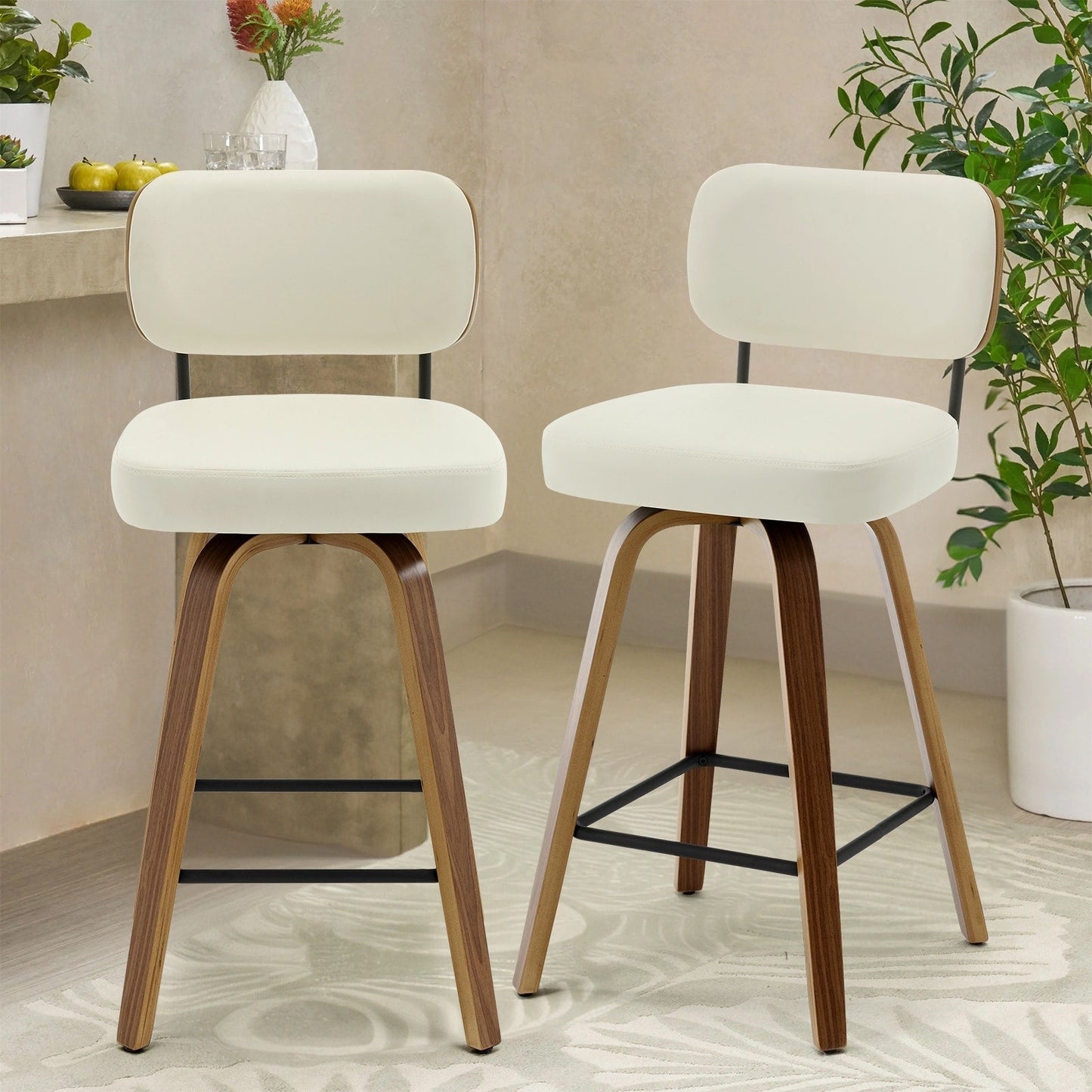 26/29 Swivel Bar Stools/ Counter Stools with Bentwood Legs