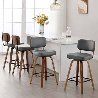 26/29 Swivel Bar Stools/ Counter Stools with Bentwood Legs
