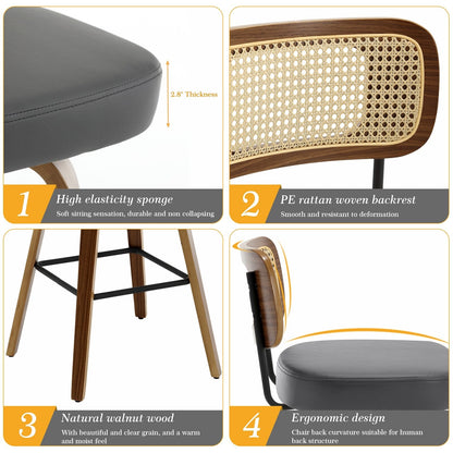 26/29 Swivel Bar Stools/ Counter Stools with Bentwood Legs