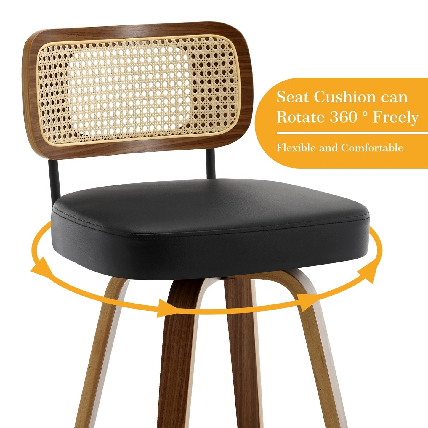 26/29 Swivel Bar Stools/ Counter Stools with Bentwood Legs